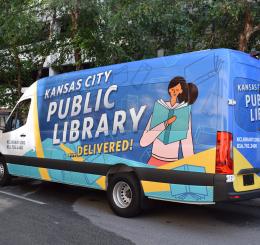 bookmobile parked on road