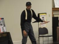 Brother John Anderson dressed as a Buffalo Soldier