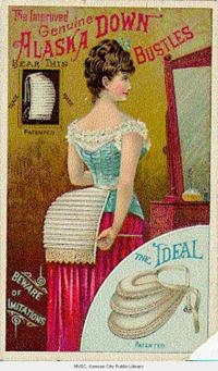 Ad card for the John Taylor Dry Goods Company. Bustle ad