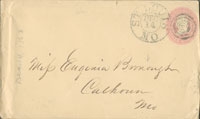 John Bushnell's December 14, 1863, letter to his wife, Eugenia, is one of many Civil War gems in the Missouri Valley Special Collections. John Bushnell envelope 1863