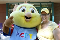 I.H. Ruiz Branch Manager Julie Robinson with her friend "P.T." Julie and PT