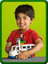 Duplo trucks into the Central Library, August 18. Duplo