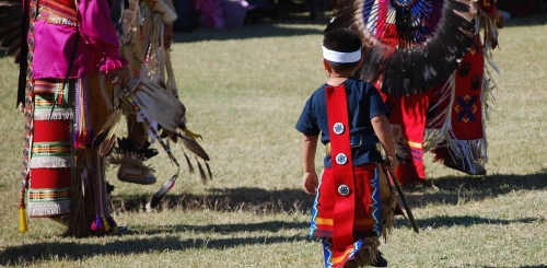 A scene from a powwow