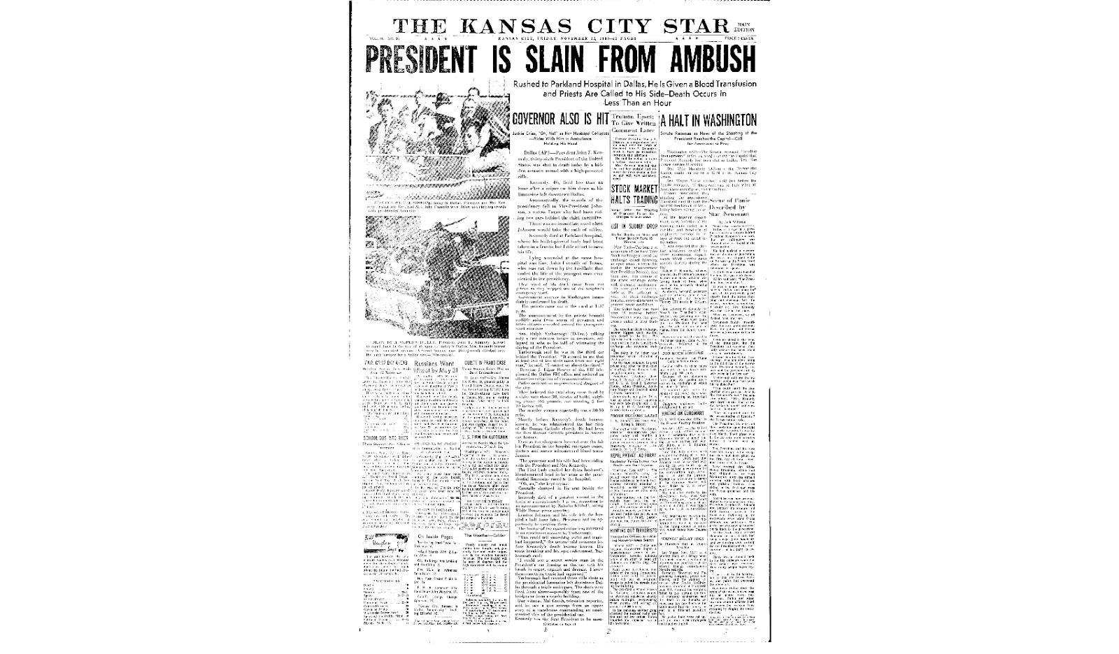 Kansas City Star Kennedy Assassination 1963