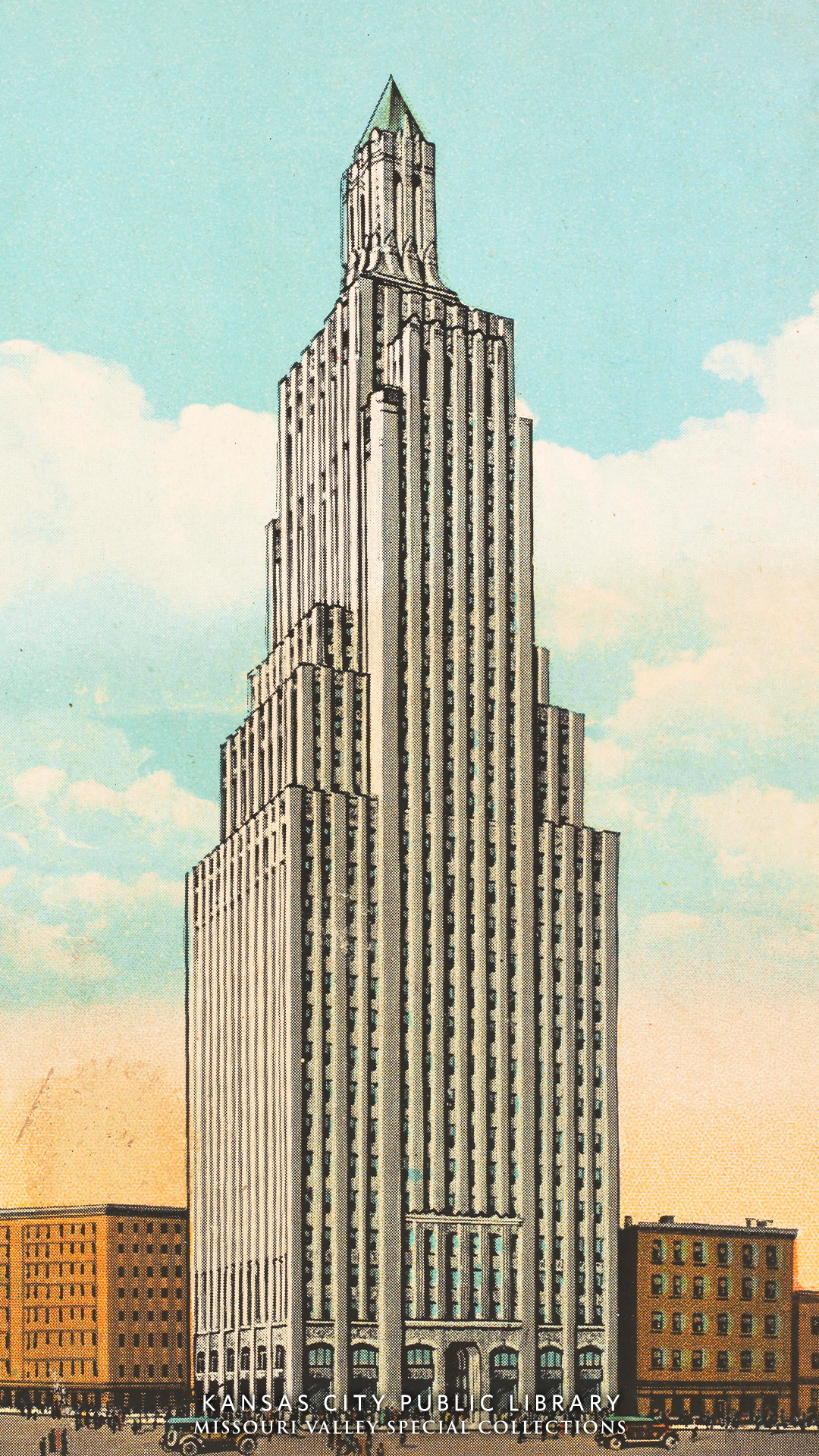postcard of Power and Light building