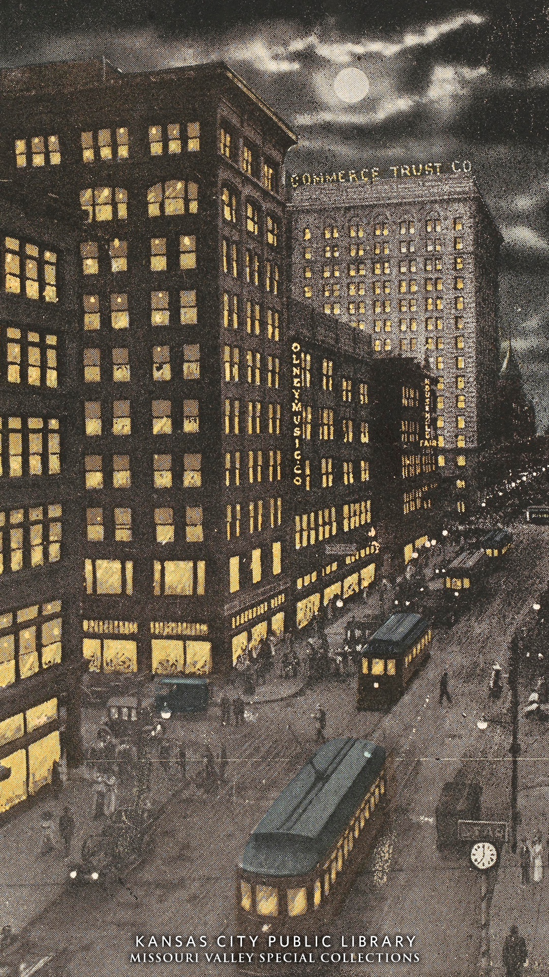 postcard of Walnut Street