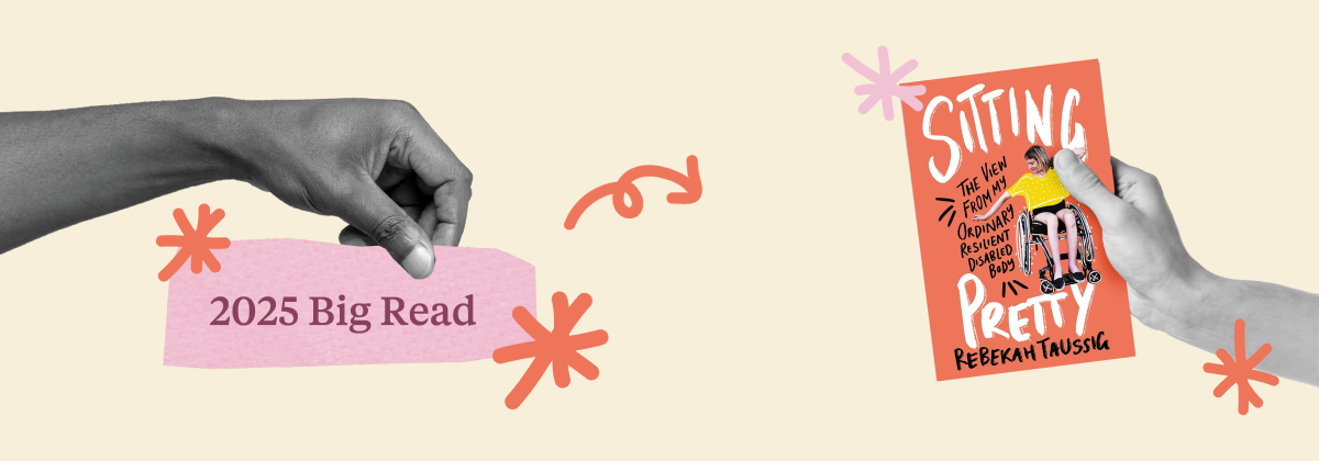 grayscaled hands holding 'Sitting Pretty'