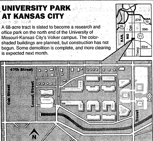 black and white park proposal from 1990