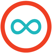 teal infinity sign