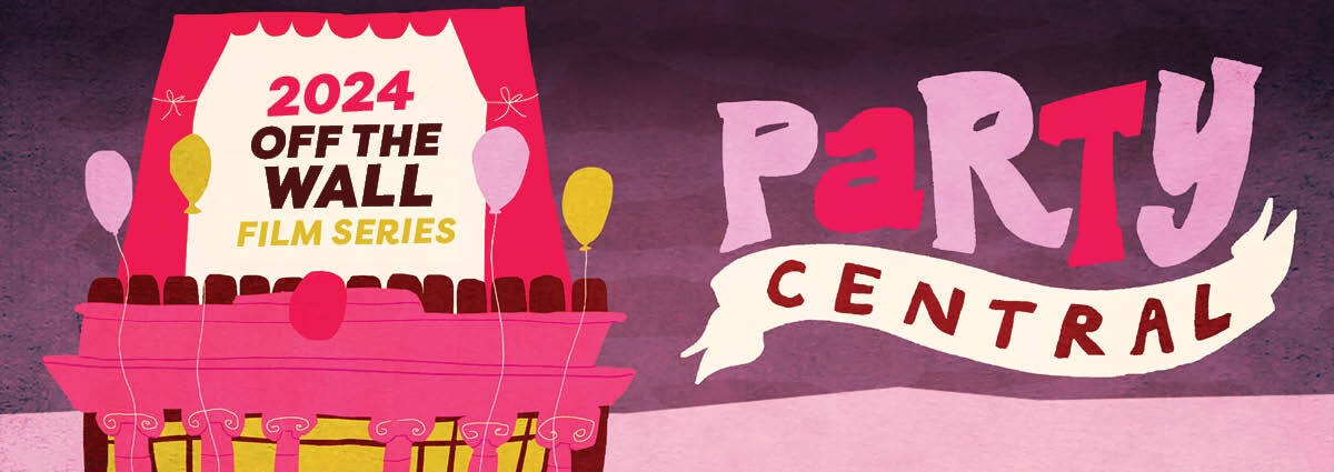 Central Library in pink cartoon style