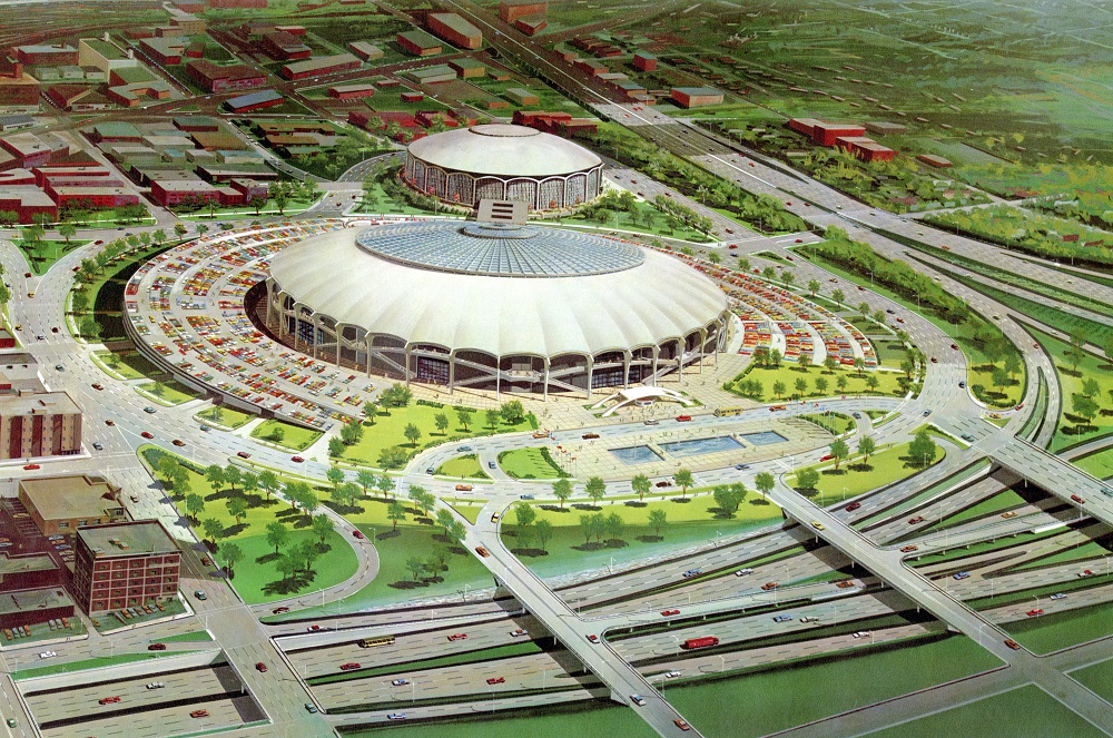 A proposed downtown stadium site near the current Kauffman Center, circa 1967. Kansas City Public Library