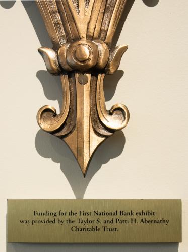First National Bank Pennant, plaque