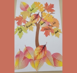 tree made from craft supplies