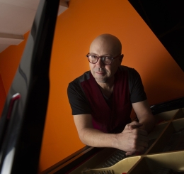 John Beasly at his piano.