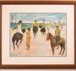 Reproduction of Gauguin's Riders on the Beach II