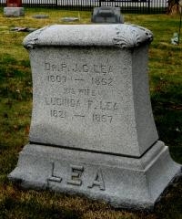 Dr. Pleasant Lea's gravestone Dr. Pleasant Lea's gravestone