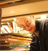 Carrie McDonald built the Library's biggest Outreach program, Books to Go. Carrie McDonald photo