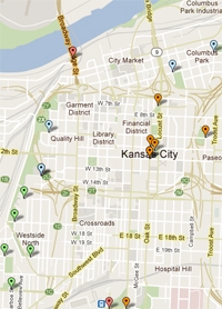 What does the locations of parks say about household income? KCResearch Map