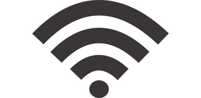 growing wifi signal from black circle